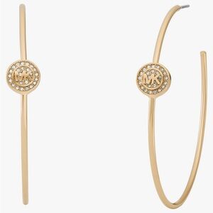 Michael Kors signature gold hoop earrings